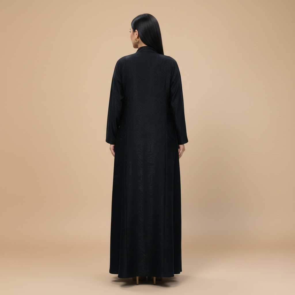 black jacquard abaya .