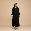 plain black abaya for everyday wear.