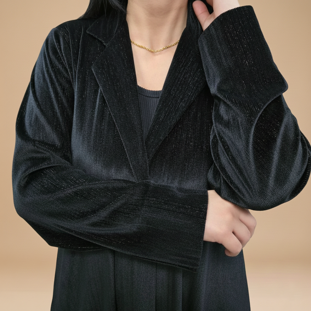 Shiny Velvet Abaya